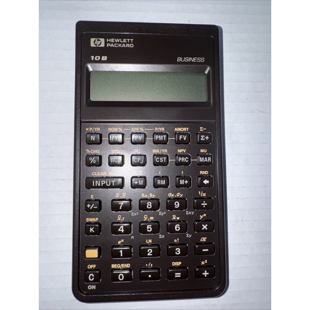 Genuine HP Hewlett Packard 10B Business Calculator‎ (HP10B) With Case
